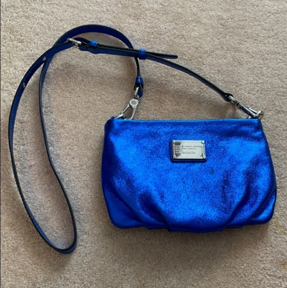 Marc Jacobs Handbags - Marc Jacobs Workwear Metallic Blue and Gunmetal Crossbody Purse